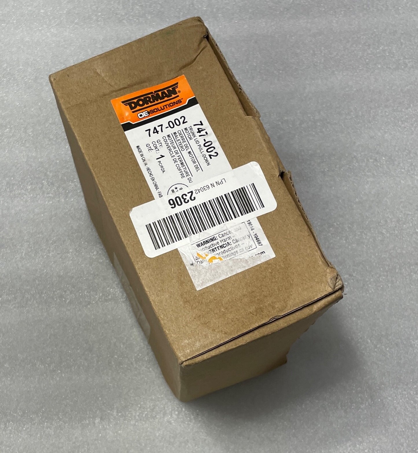 DORMAN 747-002 TRUNK LID PULL DOWN MOTOR OE SOLUTIONS 10468 19014 NEW