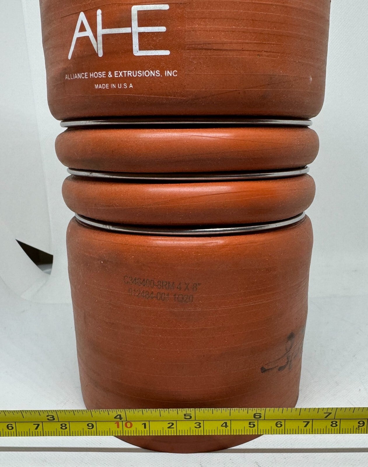 ALLIANCE HOSE C346400-8RM 4 X 8" 012484-001 1Q20 HOSE TUBE FITTING ORANGE NEW